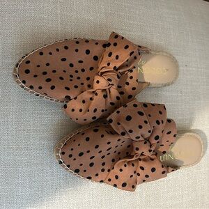 Coconuts by Matisse Brown Polka Dot mules